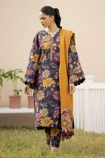 3 Pieces Fully Printed Karandi Suit With Printed Trouser